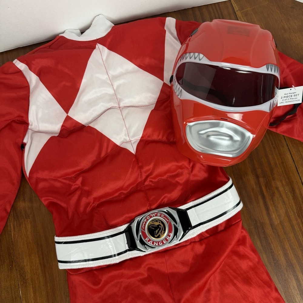 Children's Red Ranger Classic Costume - Disguise M 8-10 Cosplay Halloween